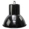 Large Vintage Industrial Black Enamel Pendant Light, Image 1