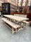 Alder Farmhouse Table and Benches, 1950s, Set of 3, Image 3