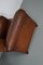 French Cognac Moustache Back Leather Club Chairs, 1940s, Set of 2 14