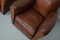 French Cognac Moustache Back Leather Club Chairs, 1940s, Set of 2 3
