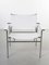 Chaise en Cuir Blanc par G. Vollenbrock Hennie De Jong, 1980s 1