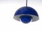 Blue Enamel Flowerpot by Verner Panton for Louis Poulsen, 1960s 3