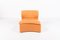 Velvet Lounge Chair Vela Bassa by Giovanni Offredi for Saporiti, Italy, 1970s 4