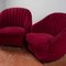 Set of Velvet Armchairs in the style of Gio Ponti, 1940s 4