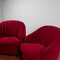 Set of Velvet Armchairs in the style of Gio Ponti, 1940s 7