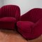 Fauteuils en Velours dans le style de Gio Ponti, 1940s, Set de 2 4