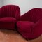 Velvet Armchairs in the style of Gio Ponti, 1940s, Set of 2, Image 4