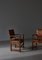 Armchairs in Oak & Leather by Kaare Klint for Lars Møller, Denmark, 1935, Set of 2 3