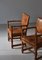 Fauteuils en Chêne et Cuir par Kaare Klint pour Lars Møller, Danemark, 1935, Set de 2 9