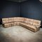 Mid-Century Leather Patchwork Modular Corner Sofa, Set of 6 1