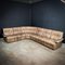 Mid-Century Leather Patchwork Modular Corner Sofa, Set of 6, Image 1