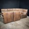 Mid-Century Leather Patchwork Modular Corner Sofa, Set of 6 8