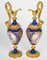 19th Century Napoleon III Gilt Bronze and Royal Blue Porcelain Ewers, Set of 2 2
