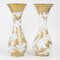 19th Century Napoleon III Opaline Vases Enhanced with Gold, Set of 2 2