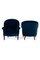 Blue Velvet Toad Armchairs, Set of 2 4