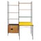 Mid-Century Modern Modular Shelf Unit with Integrated Desk, Italy, 1950s 1