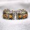 19th Century French Citrine Pearl Enamel Silver Bracelet 6