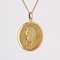 French Bauchy 18 Karat Yellow Gold Virgin Mary Medal, 1960s 5