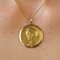 French Bauchy 18 Karat Yellow Gold Virgin Mary Medal, 1960s 7