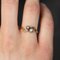 19th Century Fine Pearl Diamond 18 Karat Yellow Gold You and Me Ring, Image 5