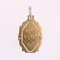 Art Deco French Diamonds 18 Karat Yellow and White Gold Virgin Mary Medal, 1930s 9