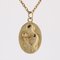 20th Century 18 Karat Yellow Gold Virgin and Child Medal Pendant by Dropsy, Image 3