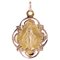 French 18 Karat Rose Gold Oval Polylobed Virgin Mary Miraculous Medal, 1890s 1
