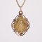 French 18 Karat Rose Gold Oval Polylobed Virgin Mary Miraculous Medal, 1890s 4