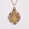 French 18 Karat Rose Gold Oval Polylobed Virgin Mary Miraculous Medal, 1890s, Image 4