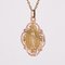 French 18 Karat Rose Gold Oval Polylobed Virgin Mary Miraculous Medal, 1890s 6