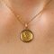 18 Karat Yellow Gold Virgin Mary Haloed Medal, Image 6