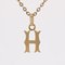 French 18 Karat Yellow Gold Letter H Charm Pendant, 1890s 7