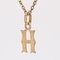 French 18 Karat Yellow Gold Letter H Charm Pendant, 1890s, Image 4