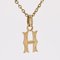 French 18 Karat Yellow Gold Letter H Charm Pendant, 1890s 3