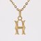 French 18 Karat Yellow Gold Letter H Charm Pendant, 1890s, Image 8