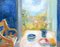 Alice Mumford, Indigo to Apricot, Oil Painting, 2022 1
