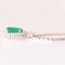 18k White Gold Necklace with Emerald and Brilliant Cut Diamonds 3