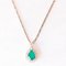 18k White Gold Necklace with Emerald and Brilliant Cut Diamonds 1