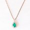 18k White Gold Necklace with Emerald and Brilliant Cut Diamonds, Image 1