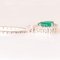 18k White Gold Necklace with Emerald and Brilliant Cut Diamonds, Image 2