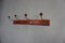 Coat Hook Rack in Red with Patina 2