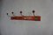 Coat Hook Rack in Red with Patina, Image 2