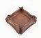Mid-Century Pleated Leather and Crystal Glass Ashtray by Jacques Adnet, 1970s, Image 7