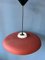 Lampada a sospensione vintage in metallo rosso, Immagine 5