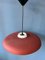 Lámpara colgante vintage de metal rojo, Imagen 5