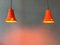 Orange Ceramic Pendant Lamps, Set of 2, Image 2