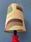 Mid-Century Space Age Glass Table Lamp with Textile Shade 8