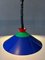 Vintage Suspension Pendant Lamp in Blue and Red 8