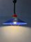 Vintage Suspension Pendant Lamp in Blue and Red, Image 5