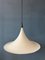 Mid-Century Danish White Space Age Witch Hat Pendant Lamp 8